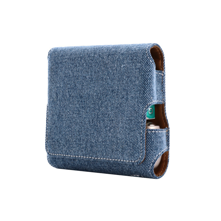 Piemērots Iqo Iluma/3.0Duo digitālajam aizsargvāciņam, džinsa raksta ādas aksesuāriem, pārnēsājamai, atveramai kosmētikas somiņai