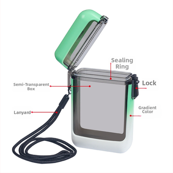 Εξατομικευμένη θήκη τσιγάρων με κορδόνι, διαφανής πλαστική, σετ 20 τεμαχίων, πυκνή, σφραγισμένη, αδιάβροχη, ανθεκτική στην υγρασία, εξωτερική, φορητή θήκη τσιγάρων