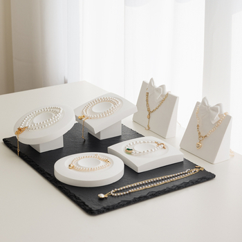 Γύψινο βραχιόλι με κορδόνι, πλάκα επίδειξης, κάθετη κλίση, ράφι επίδειξης κοσμημάτων, διακοσμητικά δίσκου με χάντρες για βραχιόλια