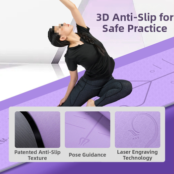 Joogamatt naistele, lööke neelav, helikindel, vaikne, libisemiskindel põrandamatt, kodune paksenemine, professionaalne spordijooga fitness