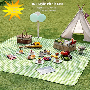 Piknikumatt, niiskuskindel välistingimustes kasutatav matt, kaasaskantav pesemata vedrumatt, piknikuriie, matkamatt, piknikutarbed