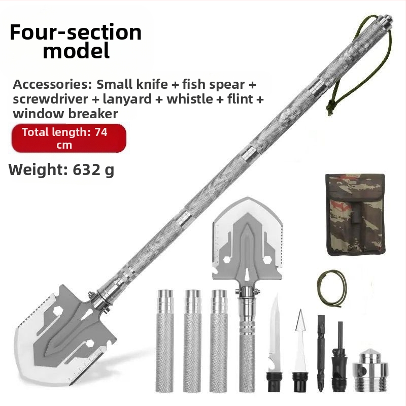 Χονδρικό φτυάρι μηχανικού πολυλειτουργικό φτυάρι εξωτερικού χώρου κάμπινγκ τοποθετημένο σε όχημα φορητό πτυσσόμενο φτυάρι αυτοάμυνας ψαρέματος χαλύβδινο φτυάρι τσάπα