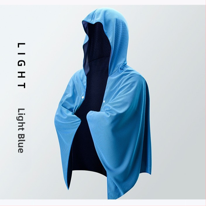 Didelio dydžio greitai džiūstantis sportinis pončas, apsaugantis nuo šalčio, pončas, vonios rankšluostis, greitai džiūstantis sugeriantis skėtis nuo saulės, skara su gobtuvu paplūdimio pončas