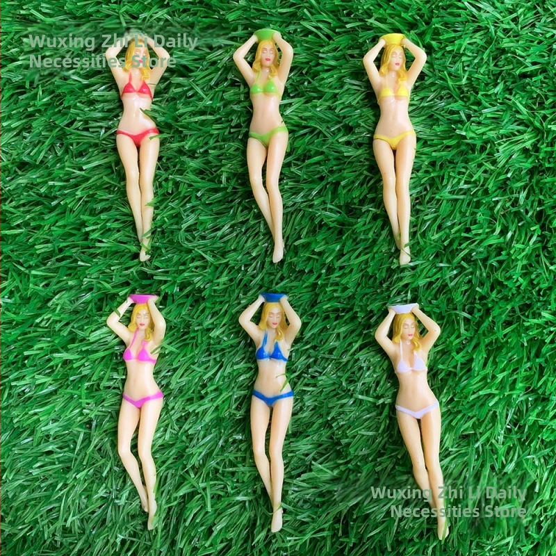 Голф тейк за красота, шипове за топки, шест цвята, налични, калъп за бикини, държач за топки, пластмасови аксесоари за тейк за голф