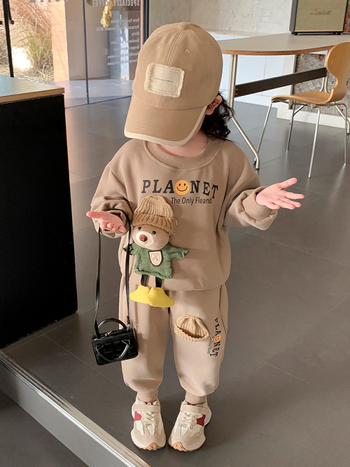 Κορίτσια Άνοιξη Κοστούμι 2025 Νέο Στυλ Ανοιξιάτικα Ρούχα Παιδικά Casual Πουλόβερ Κορίτσια Άνοιξη και Φθινόπωρο Αθλητικό Σετ Δύο Τεμαχίων