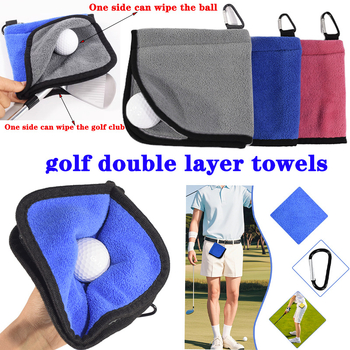 Golfipuhastusrätik kahekihiline pallirätik klubipuhastusriidest rätik konksuga, piiriülene, kuum müük