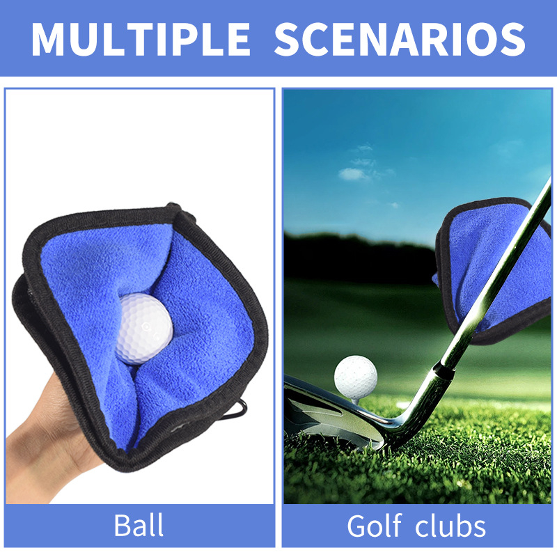 Golfipuhastusrätik kahekihiline pallirätik klubipuhastusriidest rätik konksuga, piiriülene, kuum müük