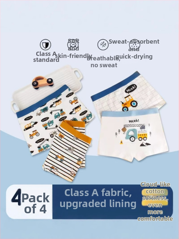 Vaikiški apatiniai berniukams be segtukų, medvilniniai bokseriai kūdikiams, dideliems berniukams, bokseriai urmu