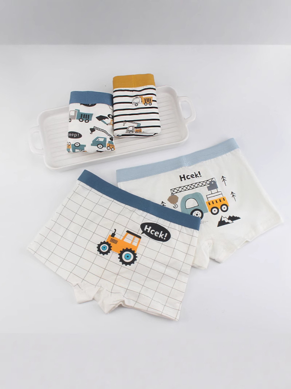 Vaikiški apatiniai berniukams be segtukų, medvilniniai bokseriai kūdikiams, dideliems berniukams, bokseriai urmu