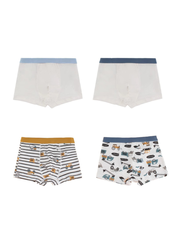 Vaikiški apatiniai berniukams be segtukų, medvilniniai bokseriai kūdikiams, dideliems berniukams, bokseriai urmu