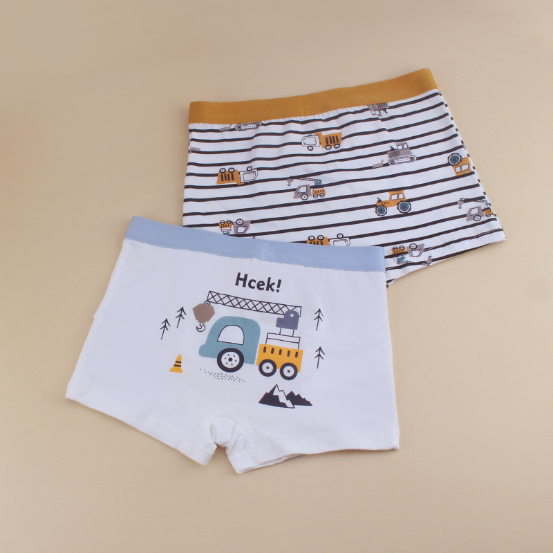 Vaikiški apatiniai berniukams be segtukų, medvilniniai bokseriai kūdikiams, dideliems berniukams, bokseriai urmu