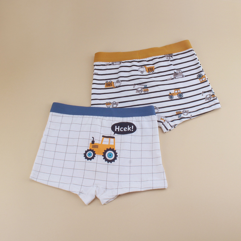 Vaikiški apatiniai berniukams be segtukų, medvilniniai bokseriai kūdikiams, dideliems berniukams, bokseriai urmu