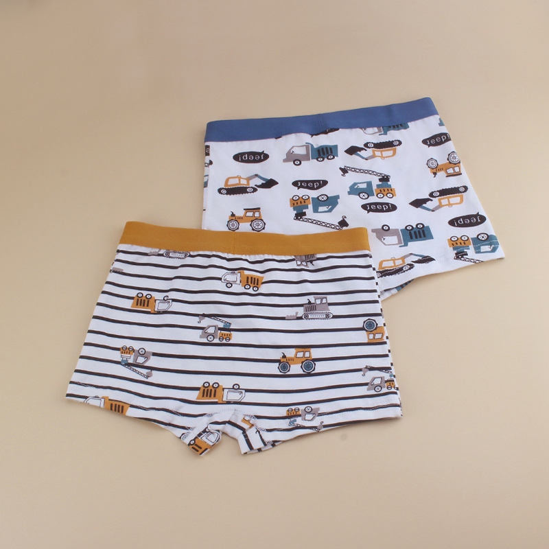 Vaikiški apatiniai berniukams be segtukų, medvilniniai bokseriai kūdikiams, dideliems berniukams, bokseriai urmu