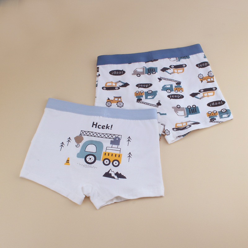 Vaikiški apatiniai berniukams be segtukų, medvilniniai bokseriai kūdikiams, dideliems berniukams, bokseriai urmu