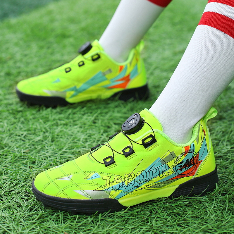 Kisgyermek focicipő fiúknak 2024 új őszi forgó gombos fiú általános iskolás diákoknak tf zúzott köröm cipők