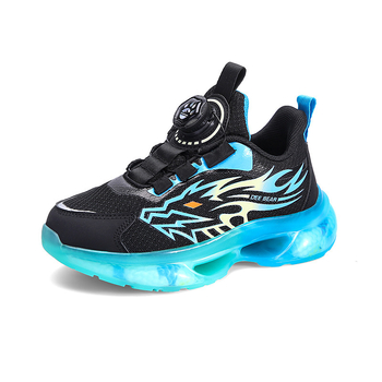 Παιδικά παπούτσια 2025 Νέα άφιξη Παιδικά αθλητικά παπούτσια με περιστρεφόμενη αγκράφα Μεσαίου και μεγάλου μεγέθους για αγόρια Μαλακή σόλα Χοντρή σόλα Αντιολισθητικά αναπνεύσιμα παπούτσια για αγόρια