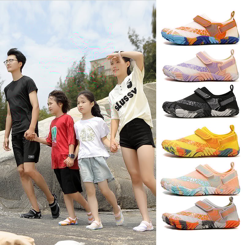 Tėvų ir vaikų penkių pirštų upės plaukimo batai, kvėpuojantys laisvalaikio paplūdimio batai, lauko alpinizmo žygio batai, neslystantys greitai džiūstantys plaukimo batai