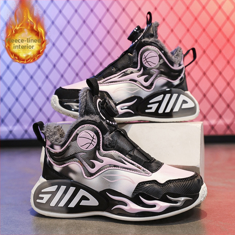 Tüdrukute 2025. aasta kevad- ja sügisjalatsid, uued laste korvpallijalatsid, keskmised ja suured laste sametist puuvillased kingad, poiste jooksujalatsid