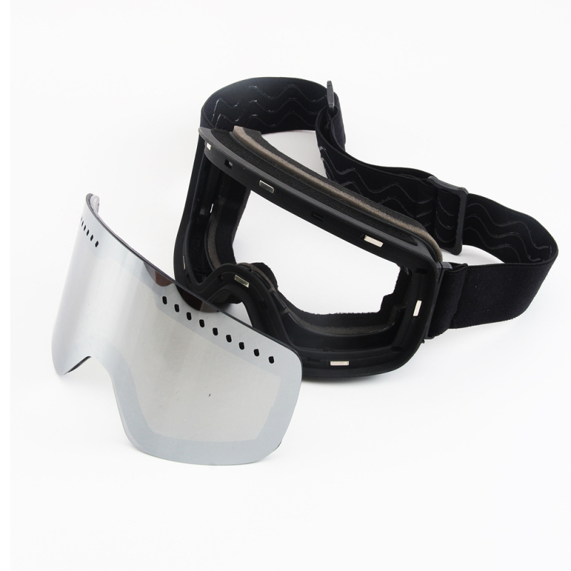 Magnetiniai siurbimo akiniai suaugusiems su dvigubu sluoksniu, apsaugantys nuo rasojimo, keičiami lęšiai, naktinio matymo cilindras, didelis matymo laukas, apsauga nuo sniego, alpinizmo, slidinėjimo akiniai