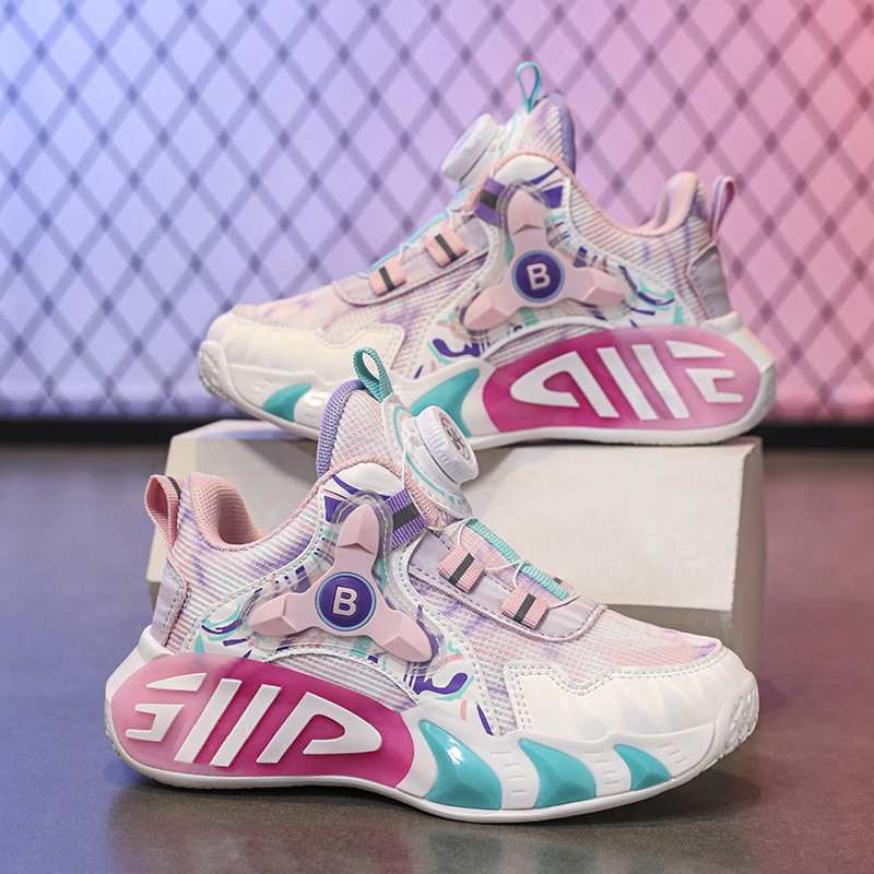 Tüdrukute jalanõud kevad ja suvi 2025 uued tüdrukute võrgust hingavad jooksutossud laste libisemiskindlad kulumiskindlad korvpallijalatsid