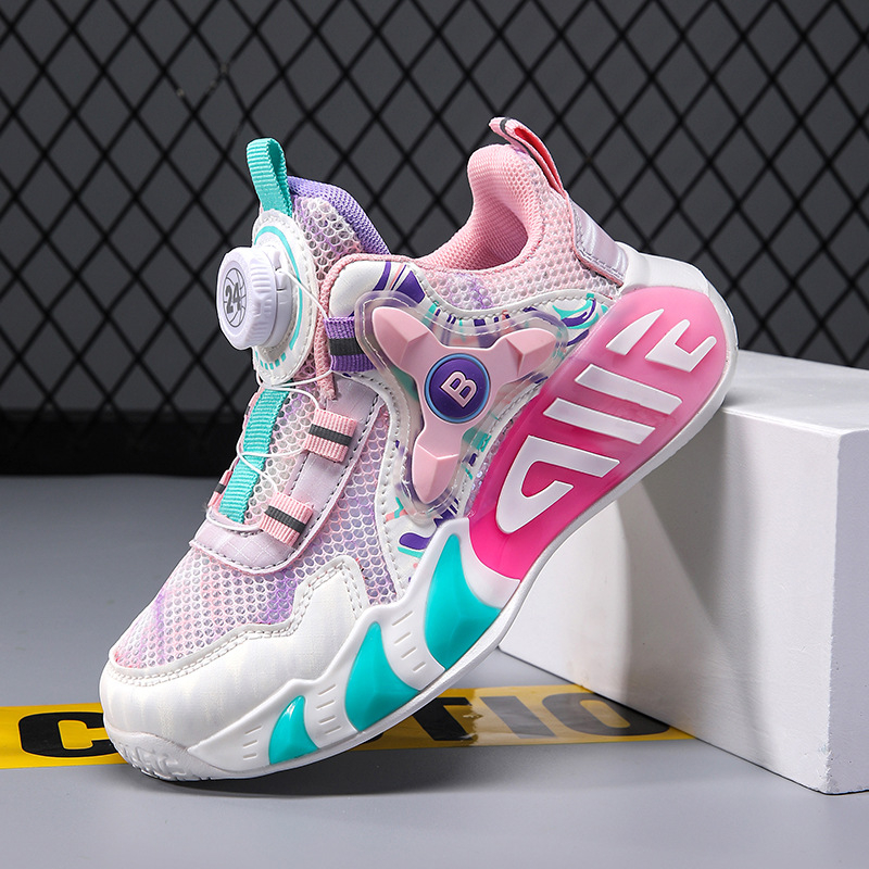 Tüdrukute jalanõud kevad ja suvi 2025 uued tüdrukute võrgust hingavad jooksutossud laste libisemiskindlad kulumiskindlad korvpallijalatsid