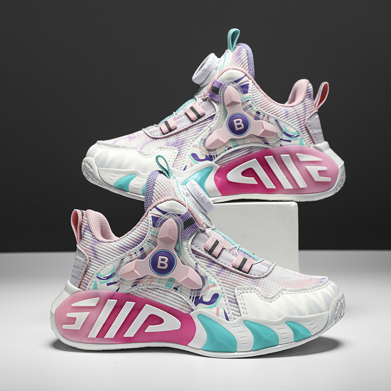 Tüdrukute jalanõud kevad ja suvi 2025 uued tüdrukute võrgust hingavad jooksutossud laste libisemiskindlad kulumiskindlad korvpallijalatsid