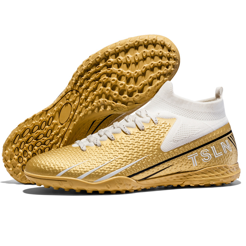 Határokon átnyúló, plus size, magas szárú focicipő, kültéri szöges, törött körmös, futball sportok, műfüves TF, csúszásmentes edzőcipők