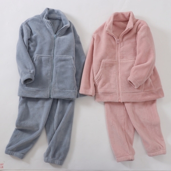 Vanema-lapse korallfliisist pidžaamaülikond, laste sügis- ja talveriiete ülikond, soojad riided, täiskasvanute flanell-emade riided