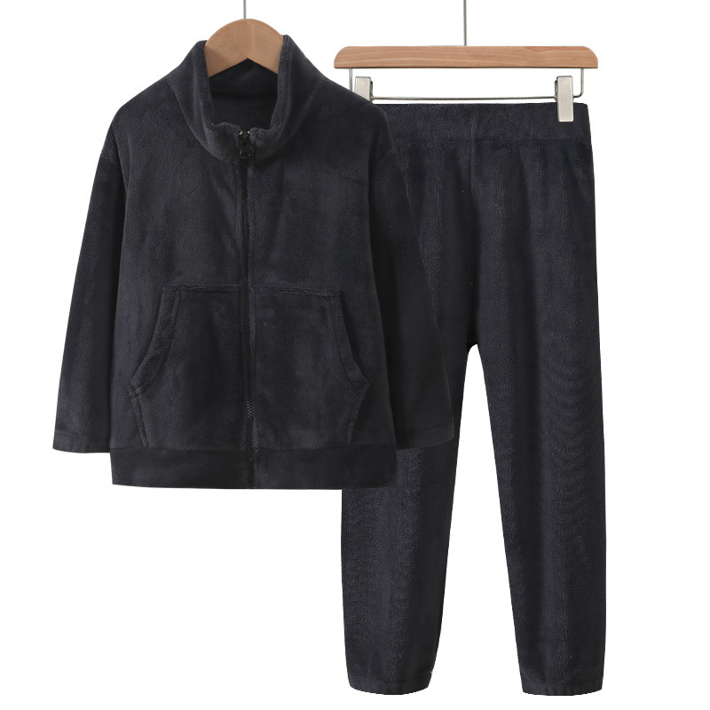 Vanema-lapse korallfliisist pidžaamaülikond, laste sügis- ja talveriiete ülikond, soojad riided, täiskasvanute flanell-emade riided