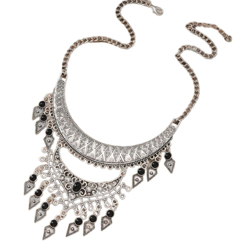 Ευρωπαϊκά και αμερικανικά μεγάλα ρετρό κολιέ νέας μόδας πολυτελείας με υπερβολικά διαμάντια, γυναικεία αλυσίδα κλείδας χονδρικής