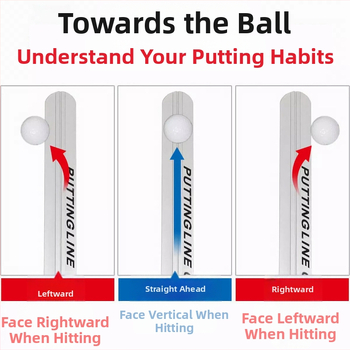 Ο νέος χάρακας putter γκολφ διορθώνει την τροχιά του ασκούμενου putter από κράμα αλουμινίου με χάρακα βαθμονόμησης putter κλίμακας
