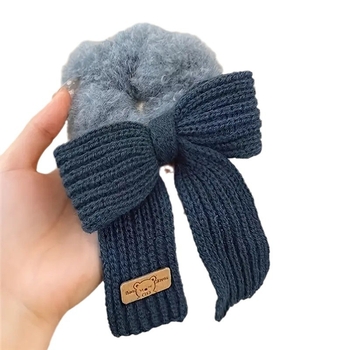 Megztas pliušinis plaukų segtukas moterims, kuodukas, nepažeidžianti plaukų elastinė juosta, raidžių dizaino plaukų aksesuaras