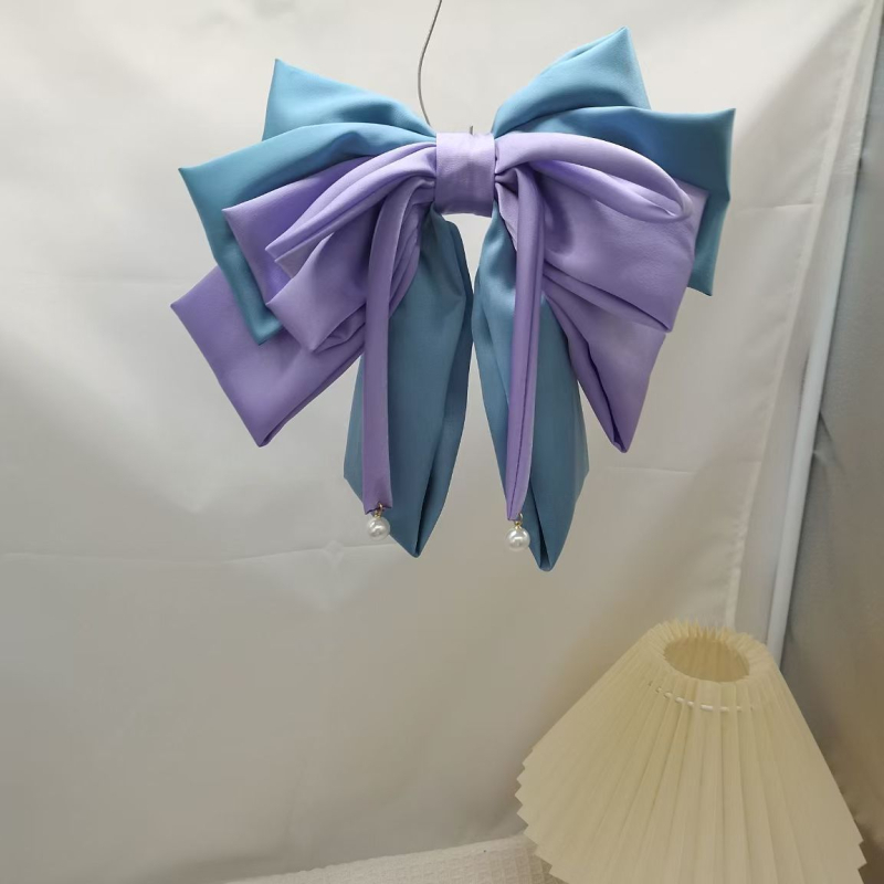 Kevad- ja suve uus stiil [Pink Mist Apricot Blossom] Kevad- ja suvemagus, taskukohane luksuslik ja tipptasemel lipsuga vedruklamber ülisuure disainiga