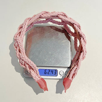 Κομψή, μονόχρωμη, χειροποίητη, δερμάτινη, πλεκτή κορδέλα μαλλιών με στριφτό γείσο, σε διασυνοριακό στυλ, αξεσουάρ μαλλιών υψηλής ποιότητας για γυναίκες