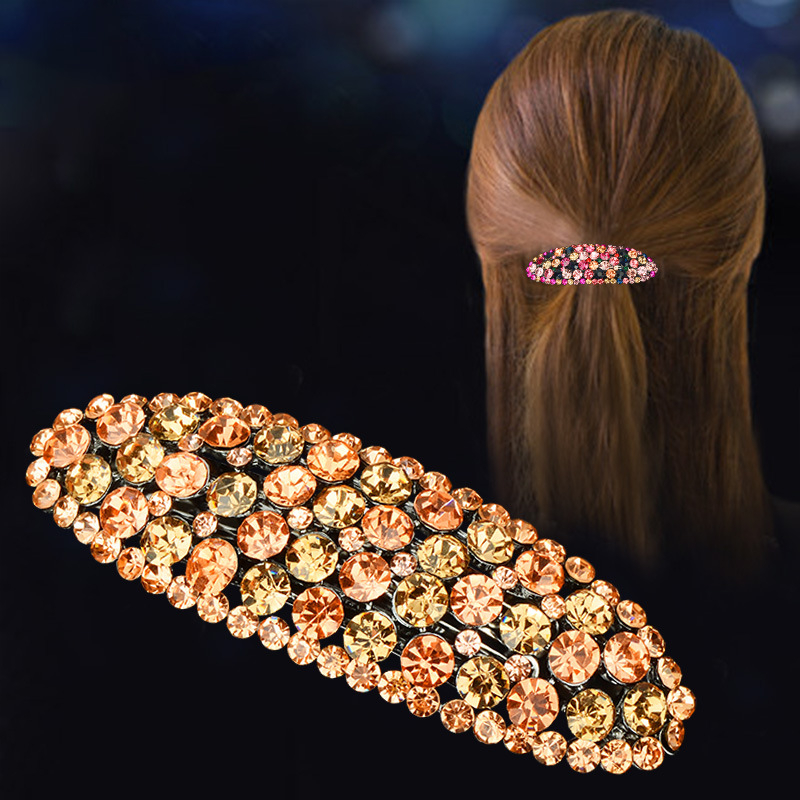 Nou jumătate stras agrafe cap spate clip agrafe primăvară Pontail clip orizontal top clip accesorii de păr pentru femei