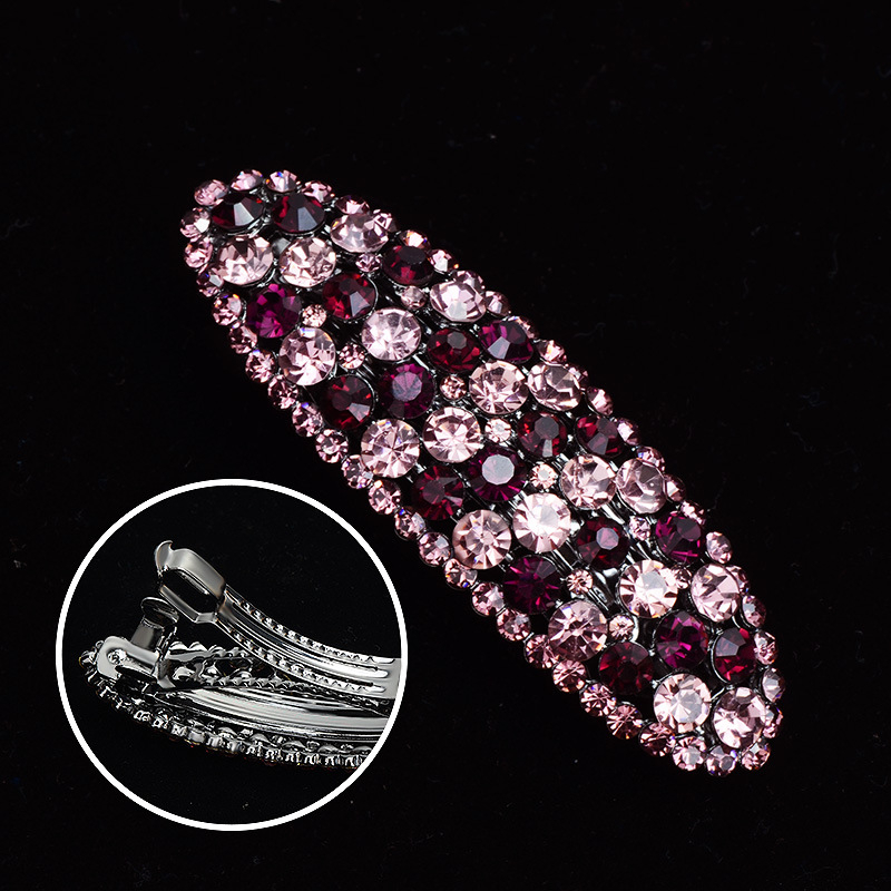 Nou jumătate stras agrafe cap spate clip agrafe primăvară Pontail clip orizontal top clip accesorii de păr pentru femei