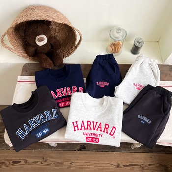 Παιδικό κοστούμι Άνοιξη και Φθινόπωρο Νέα Αθλητική φόρμα για αγόρια με γράμματα και εκτύπωση, Φόρμα για μωρά κορίτσια, Μοντέρνο παντελόνι φόρμας δύο τεμαχίων