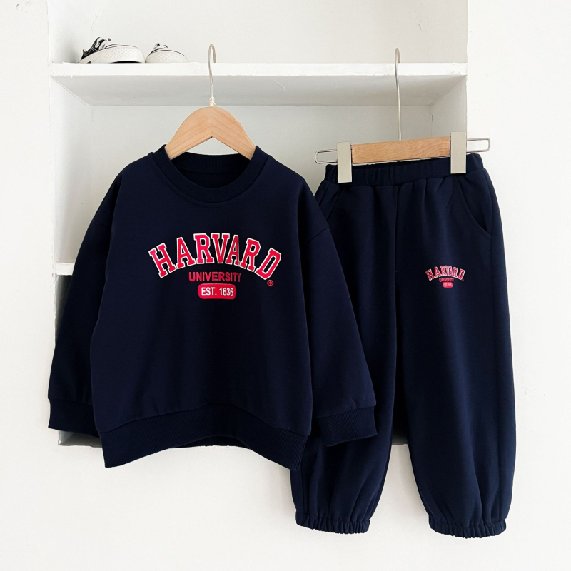 Costum pentru copii de primăvară și toamnă, costum sport cu imprimeu de litere pentru băieți, pantaloni de trening la modă din două piese pentru bebeluși și fete