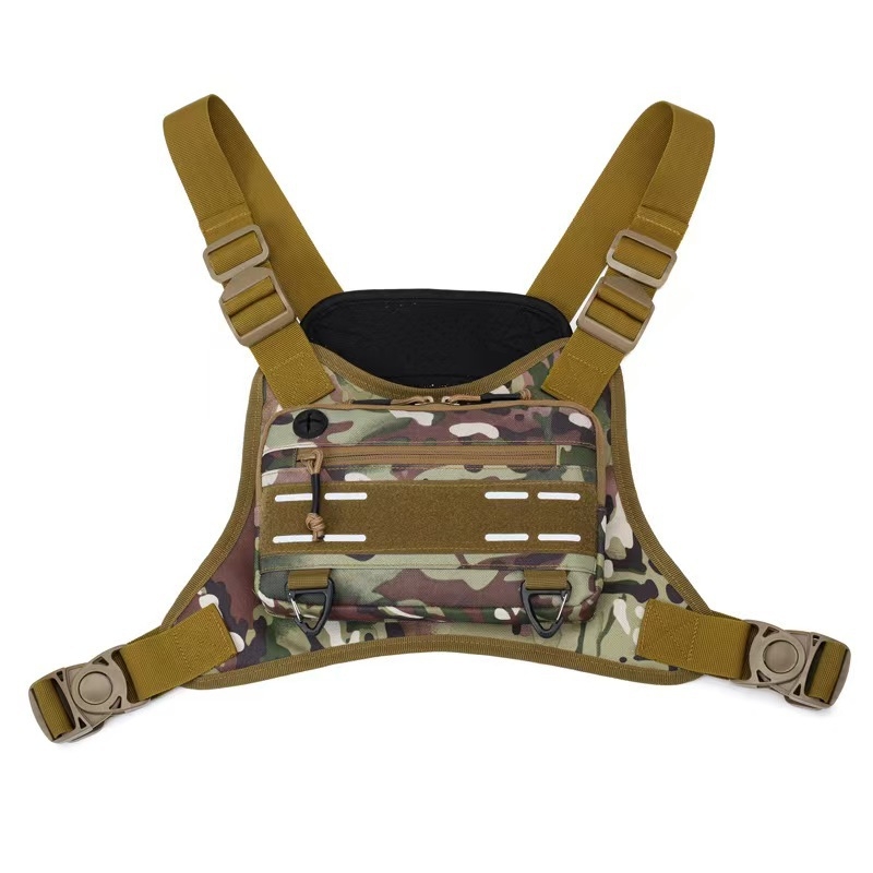 Vīriešu daudzfunkcionāla treniņu skriešanas sporta soma āra taktiskā vestes soma militārā fanu taktiskā vestes soma