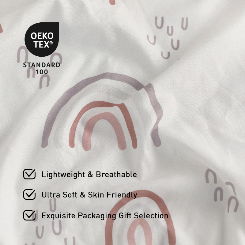 Kūdikių paklodės su guma, šlapimui nepralaidus, kvėpuojantis čiužinio užvalkalas, nauji vaikiški suklijuoti paklodės, lopšio „Rainbow Star“ formos paklodės