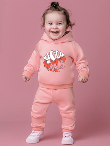 Διασυνοριακές Εξαγωγές Εργοστασίων Άμεσες Πωλήσεις Παιδικών Ρούχων Ευρωπαϊκών και Αμερικανικών Παιδικών Ρούχων με Κουκούλα, Φούτερ με Στάμπα Αγάπης για Κορίτσια