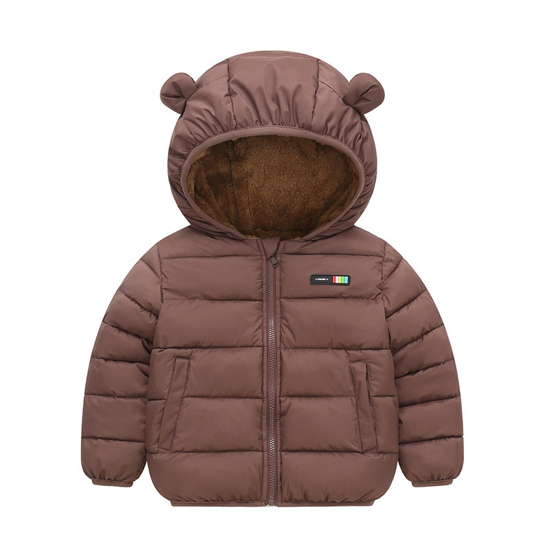 2025. aasta uus talvine laste puuvillane ülerõivaste hulgimüügist pärit fliisvoodriga paksendatud kapuutsiga beebijakk meestele ja naistele, väikese ja keskmise suurusega laste puuvill