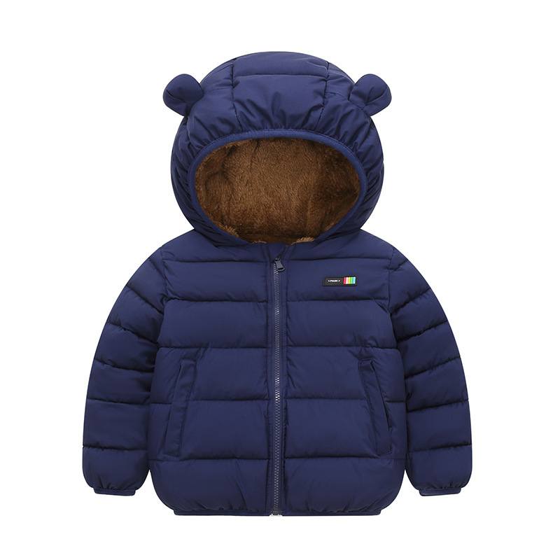 2025. aasta uus talvine laste puuvillane ülerõivaste hulgimüügist pärit fliisvoodriga paksendatud kapuutsiga beebijakk meestele ja naistele, väikese ja keskmise suurusega laste puuvill