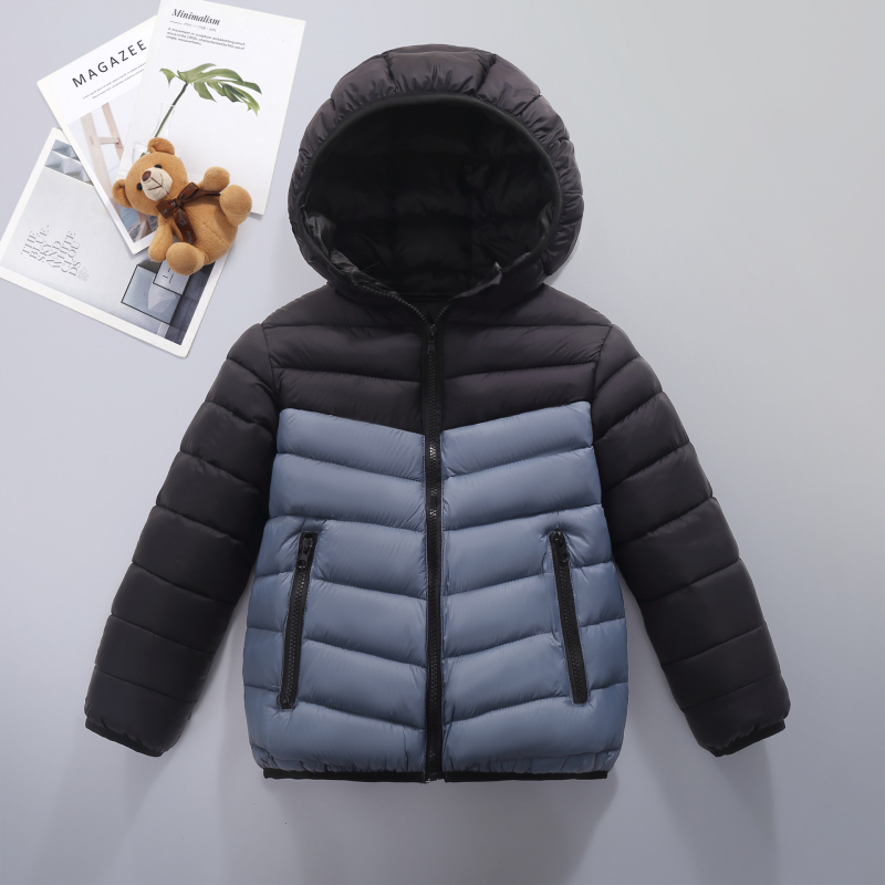 Zahraničný obchod 2025 Nové detské bavlnené vrchné oblečenie pre chlapcov a dievčatá, zostrihané topy, zimné oblečenie, študentské bavlnené prešívané bundy, detské bavlnené vrchné oblečenie stredných a veľkých veľkostí