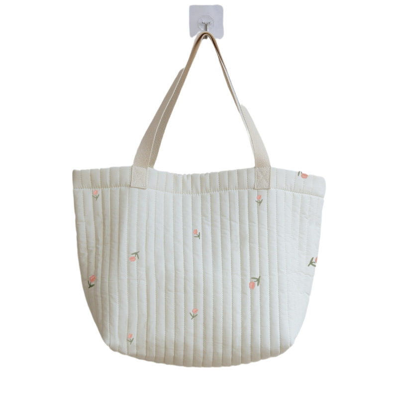 Japoniška ir korėjietiška grynos medvilnės didelės talpos mamytės krepšys laikymo rankinė paprasta didelės talpos pažastų krepšys mamai ir kūdikiui mergaitėms laisvalaikio krepšys