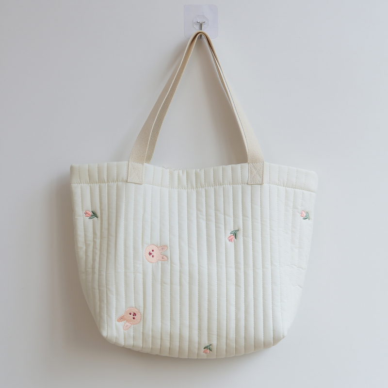 Japoniška ir korėjietiška grynos medvilnės didelės talpos mamytės krepšys laikymo rankinė paprasta didelės talpos pažastų krepšys mamai ir kūdikiui mergaitėms laisvalaikio krepšys
