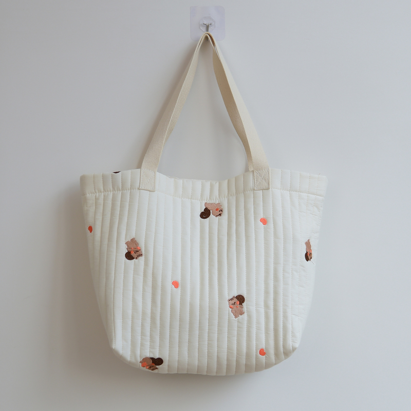 Japoniška ir korėjietiška grynos medvilnės didelės talpos mamytės krepšys laikymo rankinė paprasta didelės talpos pažastų krepšys mamai ir kūdikiui mergaitėms laisvalaikio krepšys