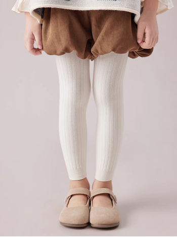Παιδικό κολάν για μωρά, άνοιξη και φθινόπωρο, λεπτό, μεσαίου και χονδρού χρώματος, λευκό ριγέ παντελόνι μέχρι τον αστράγαλο, για μεσαίου και μεγάλου μεγέθους παιδιά