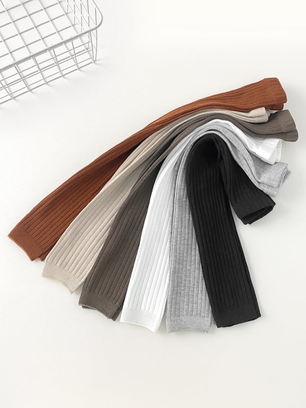 Παιδικό κολάν για μωρά, άνοιξη και φθινόπωρο, λεπτό, μεσαίου και χονδρού χρώματος, λευκό ριγέ παντελόνι μέχρι τον αστράγαλο, για μεσαίου και μεγάλου μεγέθους παιδιά