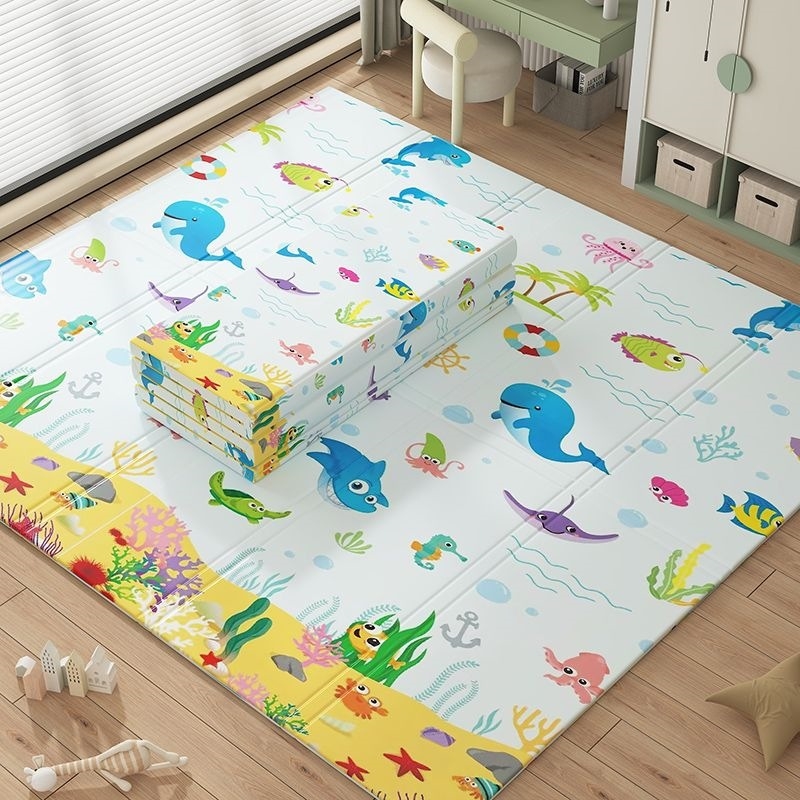 Kūdikių ropojamasis kilimėlis, sutankintas namų kūdikių svetainės sulankstomas ropojamasis kilimėlis, bekvapis vaikams skirtas sujungtas putplasčio grindų kilimėlis